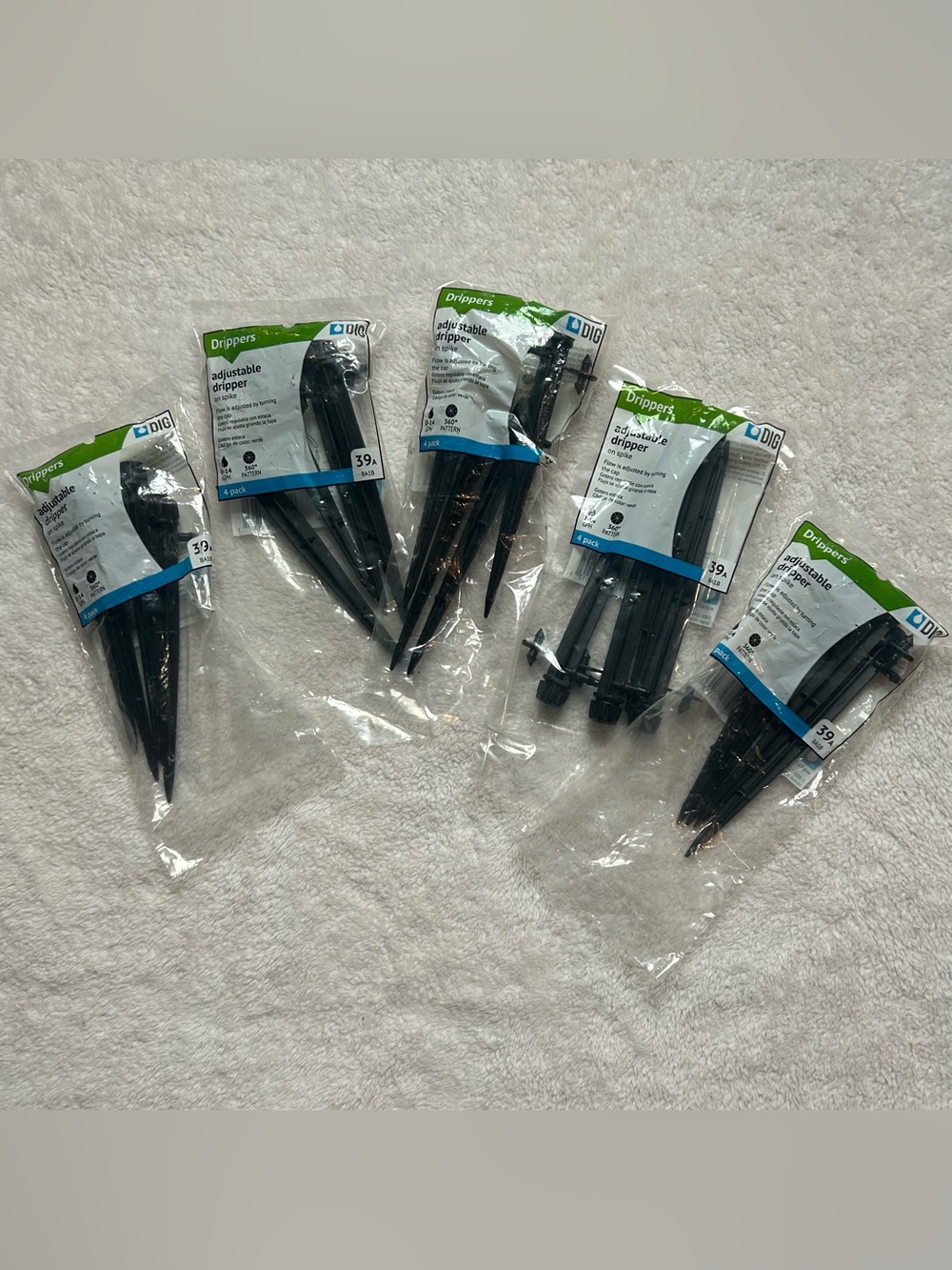 Adjustable Drip Emitter on Stake (4-Pack)